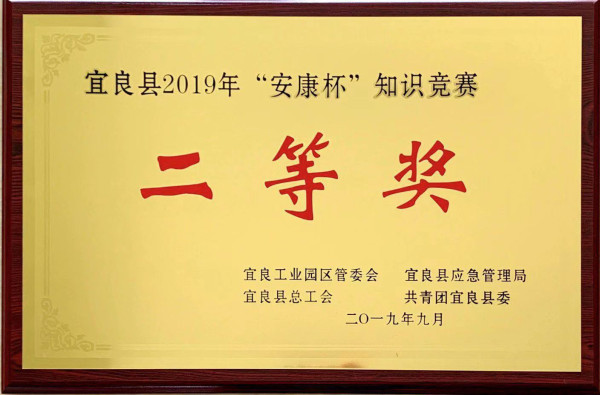 宜良紅獅榮獲宜良縣2019年“安康杯”知識競賽二等獎